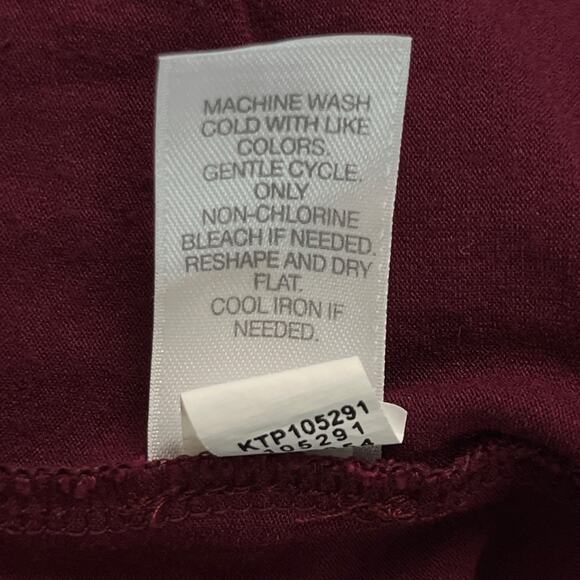 J. Jill Wearever Collection Women's Long Sleeve Tunic Top Burgundy Size Large - Picture 8 of 8